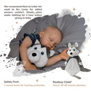 Love By Emi Baby Music Lovey Grey & White Husky, Baby Sleep Soother for Crib & Cuddle Bedtime, White Noise with Heartbeat & Lullaby, Plush Sound Toy, Stuffed Animal for Newborns, Infants & Toddlers by TinyTreasures Baby Boutique