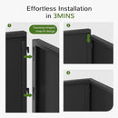 Stoog 38" Metal Tall Rectangular Planter - All-Weather Planter Box for Indoor/Outdoor Use, with Removable Insert Shelf, and Modern Design for Plants, Flowers, Garden, Black by GreenHaven Gardens