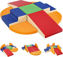 9-Piece Climbing Foam Blocks: Soft PU Leather - Baby Climb and Crawl Activity Blocks - Kids Play Gym Equipment Indoor for Development by TinyTreasures Baby Boutique