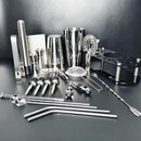 22-Piece Cocktail Shaker Set, 25/20oz Bartender Kit, Bartending Stainless Steel Bar Tools Sets for Drink Mixing, Boston Cocktail Shakers with Stand Recipes Booklet (Siver 25-20oz) by CozyNest Decor