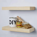 Homeforia 24 inch Natural Floating Shelf, High End Solid Real Wood 24inch Small Floating Shelves for Wall Mounted, Natural Wooden Floating Shelves, Heavy Duty Bracket, 24 X 6.5 X 1.75 in, Set of 4 by CozyNest Decor