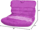 Posh Creations Structured Comfy Seat for Bedrooms and Dorm Rooms, Large Bean Bag Chair, Laguna Lounger, Purple by TinyTreasures Baby Boutique