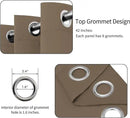 Easy-Going Blackout Curtains for Bedroom, Solid Thermal Insulated Grommet and Noise Reduction Window Drapes, Room Darkening Curtains for Living Room, 2 Panels (42x45 in, Camel) by CozyNest Decor