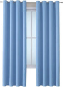ChrisDowa Grommet Room Darkening Curtains for Bedroom and Living Room - 2 Panels Set Thermal Insulated Blackout Curtains (Sky Blue, 52W x 72L ) by CozyNest Decor