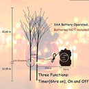 LITBLOOM Halloween Tree Branch Lights 32IN 100 Orange LED with Timer, Lighted Black Twig Branches with Fairy Lights for Halloween Decoration Indoor Outdoor by CozyNest Decor