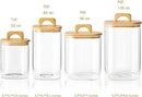 Sweejar 1 qt Glass Food Storage Containers with Lids, Coffee Container for Ground Coffee, 32 oz Glass Jars with Bamboo Lids, 2 Pack by CozyNest Decor