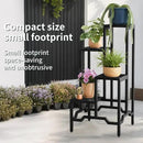 Plant Stand - Aluminum Indoor/Outdoor Flower Rack, Waterproof & Rust-Proof, Stable Support for Pots, Perfect for Living Room, Balcony, Garden, and Office (Black, 4 Tier) by GreenHaven Gardens