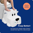 Squatty Potty Kids Toilet Step Stool Set, Potty Pet Bear Cub Base with Training Seat by TinyTreasures Baby Boutique
