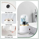 Toothbrush Holders for Bathrooms,Rotating 7-Slot with Cover and Draining Water,Kids Electric Toothbrush Holder and Toothpaste Stand Storage for Bathroom Accessories Counter Organizer Vanity by CozyNest Decor
