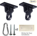 Heavy Duty Black Swing Hangers Screws Bolts Included Over 5000 lb Capacity Playground Porch Yoga Seat Trapeze Wooden Sets Indoor Outdoor 2 Pack by TinyTreasures Baby Boutique