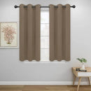 Easy-Going Blackout Curtains for Bedroom, Solid Thermal Insulated Grommet and Noise Reduction Window Drapes, Room Darkening Curtains for Living Room, 2 Panels (34x45 in, Camel) by CozyNest Decor
