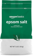 Amazon Basics Epsom Salt Soaking Aid, Rosemary & Mint Scent, 3 pound (Pack of 1) (Previously Solimo) by CozyNest Decor