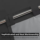 Joydeco 100% Blackout Curtains 108 inches Long for Bedroom Living Room - 2 Panels Set Burg Room Darkening Black Out Curtains for Bedroom Windows, Back tab Rod Pocket(52x108 inch,Black) by TinyTreasures Baby Boutique