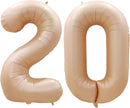GOER Number 20 Balloons for 20th Birthday Party Decorations,42 Inch Jumbo Foil Helium Balloons for 20th Anniversary (Caramel) by TinyTreasures Baby Boutique