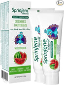 SprinJene Natural Kids Toothpaste, Watermelon | Natural Children’s Toothpaste for Cavity Protection | Fluoride Toothpaste for Toddlers | 2 Pack by CozyNest Decor