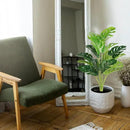 Melorca&Guilla Artificial Plants 2PCS 30“Large Fake Monstera Plants,Faux Tropical Palm Plant,Tall Artificial Tree Greenery Shrubs Bushes for Garden Porch Window Box Shop Office Home Décor by CozyNest Decor
