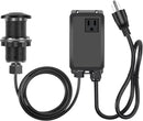 Garbage Disposal Air Switch Kit, Garbage Disposal Button, Sink Top Waste Disposer On/Off Switch, Matte Black (Stainless Steel Cover), UL Listed Air Switch Compatible with All Garbage Disposals by CozyNest Decor