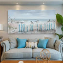 Big Wall Art for Living Room Extra Large Hand-painted Beach Oil Painting Ocean Sea Bird Seagull Canvas Artwork Framed Seascape Coastal Picture for Office Bedroom Decor 60 x 30 inch by CozyNest Decor