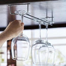 Soro Essentials- 16" Glass Hanging Stemware Rack Chrome Plated Set of 2- Wine Glass Hangers Under Shelf Cabinet Wire Wine Holder Storage Hanger for Cabinet Kitchen Bar or Home by CozyNest Decor