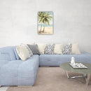 LURENCZH Tropical Beach Canvas Wall Art Seaside Palm Tree Picture Wall Decor Ocean Scenery Painting Prints for Bathroom Decor Framed(Beach-2,12.00" x 18.00") by CozyNest Decor