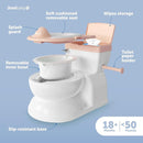 Real Feel 2-in-1 Potty with Wipes Storage, Flushing Sounds & Disposable Liners - Realistic Toilet - Easy to Clean & Assemble - Jool Baby (Pink) by TinyTreasures Baby Boutique
