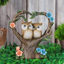 Solar Garden Owl Statue, Owl Figurines with Solar LED Lights for Garden Patio Lawn Ornaments, Indoor Outdoor Decor Waterproof Garden Gift for Owl Lovers 7'' by GreenHaven Gardens