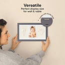 Baby Hand and Footprint Kit - Clay Handprint Keepsake Frame, Newborn Nursery Picture Frame, Personalized New Mom Gifts for Baby Shower & Registry (Gunmetal Gray) by TinyTreasures Baby Boutique