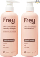 FREY Concentrated Liquid Laundry Detergent | Formulated for Sensitive Skin & HE Washers | Removes Stains Effectively | 50 Loads per Bottle (2-pack Jasmine Meadow)