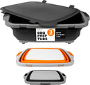 Drip EZ Collapsible BBQ Prep Tubs 3-Piece Set- For Meal Prep Marinating Food Storage - Includes Cutting Board & Lid - (1) JR - Black + (1) OG - Orange + (1) XL - Black by GreenHaven Gardens