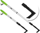 Adjustable Crack Weeder with 42.1IN Long Handle, L-Shaped Blade Serrated Edges for Digging Roots,Cutting Weeds,Removing Moss Between Driveway and Sidewalk Cracks by GreenHaven Gardens