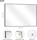 36x50inch Bathroom Mirror, Black Rectangle Mirrors with Thin Metal Frame, Large Rectangular Wall Mirror for Bathroom, Living Roomm, Hair Salon, Big Farmehouse Mirror Hang Horizontal/Vertical by CozyNest Decor