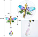 WEISIPU Crystal Suncatchers for Windows - Dragonfly Crystal Ball Prisms Hanging Crystals Ornament for Home Garden Office Wedding Christmas Decoration-Dragonfly by GreenHaven Gardens