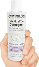 Heritage Park Silk & Wool Fragrance Free, Hypoallergenic, pH-Neutral Laundry Detergent - Dermatologist-tested, Sensitive Skin-Friendly, Enzymes-Free, Ultra Concentrated (4 Fl Oz) by TinyTreasures Baby Boutique