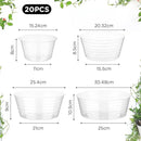 Hoolerry Plastic Plant Saucer Clear Deep Drip Tray Thickened Clear Plant Saucers Trays for Pots Deep Drip Trays for Home Garden Indoor and Outdoor Potted(20 Pcs,6, 8, 10, 12 Inch) by GreenHaven Gardens