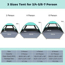 Gorich Beach Tent Sun Shelter for 3/4-5/6-7/8-10 Person with UPF 50＋ UV Protection, Lightweight & Easy Setup Beach Shade Canopy, Portable Beach Shade Tent Beach Cabana by TinyTreasures Baby Boutique