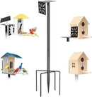 Smart Bird Feeder Pole-Heavy Duty Adjustable 3-6.6ft Universal Birdhouse Stand Mount for Backyard&Outdoor Bird Houses/Cameras (80'Pole) by GreenHaven Gardens