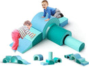 Lischwert Foam Climbing Blocks, Soft Climbing Toys for Toddlers, 5 Pieces Crawl and Climb Foam Playset with Foldable Block and Tunnel, Indoor Climber Activity Play Set for Kids Age 1+ by TinyTreasures Baby Boutique