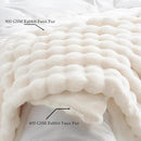 BENVWE Faux Fur Throw Blanket for Couch - Thickened Fluffy Soft Bubble Blanket for Living Room Home Decor - Mothers Day Birthday Gifts for Women Men, Cream White, 50" x 60", 1300GSM by CozyNest Decor