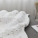 Chunky Knit Blanket Throw 40"*60", Hand Knitted Warm Chenille Throw Blanket, Home Decor Soft Thick Yarn Cable Knit Blanket, Soft Breathable Fleece Banket Christmas for Couch Bed Sofa Best Gift (White) by CozyNest Decor