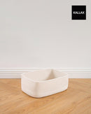 KALLAX Small Woven Basket, 13.5 x 9.5 x 5 Inches, Storage Basket for Organizing, Cute Small Rope Shelf Closet Cube Storage Bins Baskets for Shelves, Dog Toy Gift Baskets Empty, 3 Packs, Off White by TinyTreasures Baby Boutique