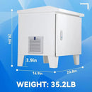 Pond Aerator Weatherproof Outdoor Cabinet,20.8”×16.9”×20.8” with Cooling Fan,pre-wired outlet