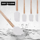 Ptanexx Wooden Handle Silicone Spatula Set 5 Piece, Batter Mixing Spatula, Spatula for Cooking, Jars, Baking, Mixing, Frosting by CozyNest Decor