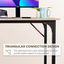 PayLessHere | 47 Inch Computer Desk | Nature | Office Desk with Metal Frame, Adjustable Feet | Water-Resistant, Scratchproof Surface | Sturdy Writing Table for Home Office or Study | Pack of 1 by CozyNest Decor