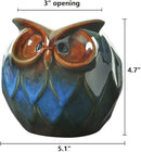 GeLive Blue Owl Ceramic Succulent Planter with Drainage Hole Animal Plant Pot Tabletop Decoration Vase Window Box Indoor Outdoor Decor (Blue) by GreenHaven Gardens