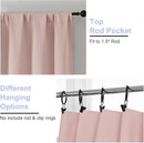 Simplebrand Blackout Extra 10ft Curtains for Patio 120 Inches Long 2 Panels Set, Solid Thermal Insulated Energy Saving Rod Pocket Window Treatment Curtains Blackout Drapes, 50" Wx120 L, Blush by TinyTreasures Baby Boutique