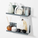 Adhesive Floating Shelves for Wall No Drilling, 12 Inch Acrylic Self Adhesive Shelves, Stick on Shelves, Dorm Wall Shelf, for Bathroom, Kitchen, Bedroom, Office, Gaming Room, Gray by CozyNest Decor