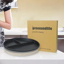 greenandlife 10 Inch 4PCS Unbreakable Portion Control Plates, Divided Plates for Kids Adults, Dishwasher & Microwave Safe Compartment Plate, Lightweight Reusable Wheat Straw plate, BPA Free by CozyNest Decor