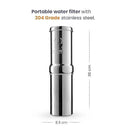 0.26 Gallon 304 Grade Stainless Steel Gravity Water Filter with 1 NSF Certified Smart Carbon Filter, Enjoy Potable Water While Camping, RVing, Off-Grid, Emergencies, Every Day at Home by CozyNest Decor