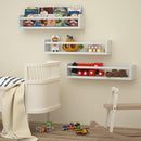 Nursery Floating Shelves for Kids Room, Wall Book Shelves for Kitchen Living Room, Book Shelf Wall Mounted for Baby Kids Bedoom Bathroom (White, 24inch Set 3) by TinyTreasures Baby Boutique