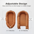 Infant Lounger, Baby Nest Cover for Baby Girls & Boys, Newborn Essentials for Baby 0-18+ Months, 100% Cotton Breathable (GoldenBrown, Corduroy) by TinyTreasures Baby Boutique